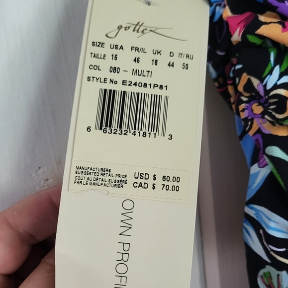 Gottex Floral High Waist Swim Bottom with Side Shirring - Picture 7 of 10